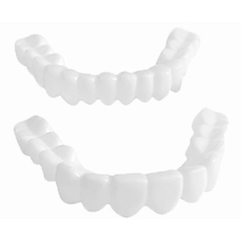 1 Pair Snap on Teeth Veneers for Men and Women Cover The Teeth Fake Tooth Instant Confidence Smile T