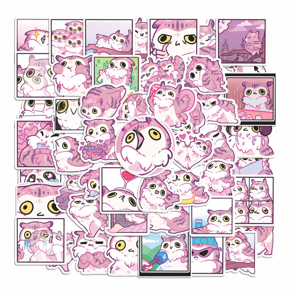 

COD 50 Pcs Stiker SAVA THE PURPLE OWL Lucu Anti Air Untuk Dekorasi Notebook Sepeda Skateboard Handphone DIY