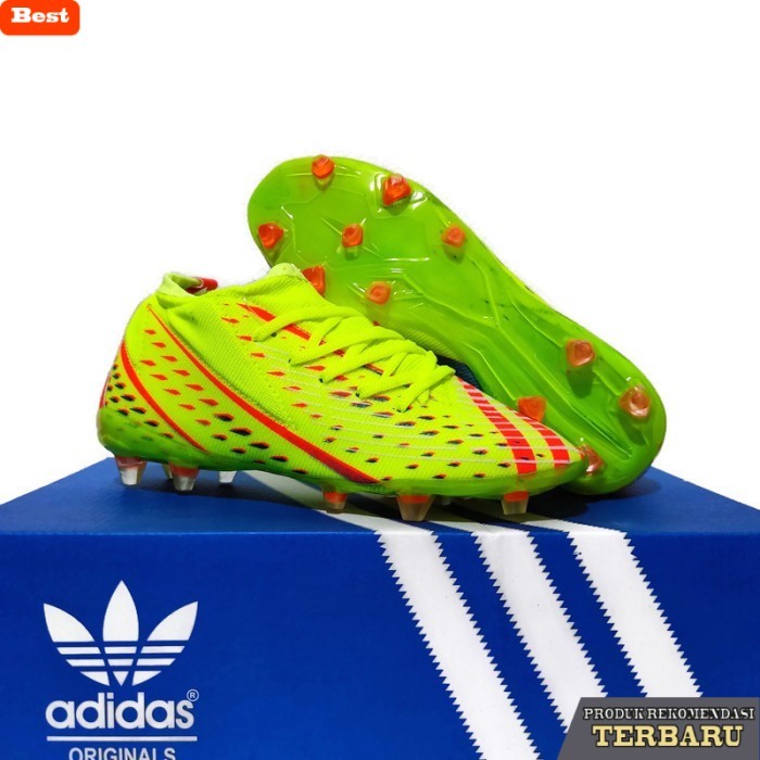 rekomendasi sepatu bola untuk kaki lebar Sepatu Bola Anak Adidas X Techfit Boot 33-38 - stabilo hita