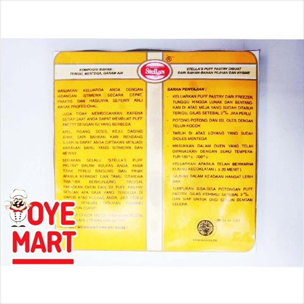 

NOB STELLA PUFF PASTRY 750GR / FROZEN FOOD