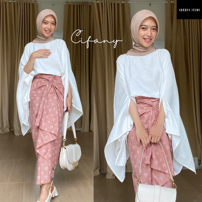 Karina Blouse - batwing - Baju Kondangan hijab - Baju Pesta - Baju lebaran - Baju Wisuda