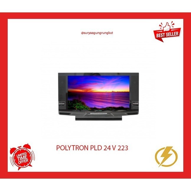 LED TV DIGITAL POLYTRON 24 INCH SEMI TABUNG PLD - 24 V 223