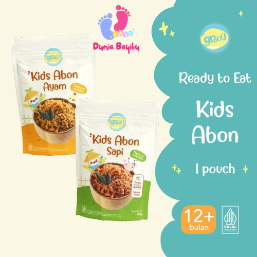 

Grouu Abon Kids Ayam Sapi Tuna 80gr Anak Usia 12 bulan ke atas