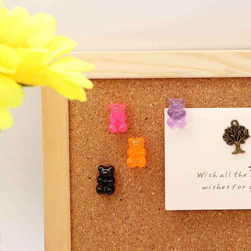 

20PCS Bear Push Pins Decorative Pushpins Thumbtacks for Displaying Posters File
