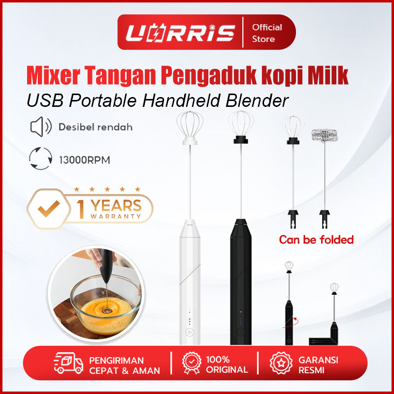UORRIS Electric Hand Mixer Pengaduk kopi Milk Frother USB Portable Pengocok Telur