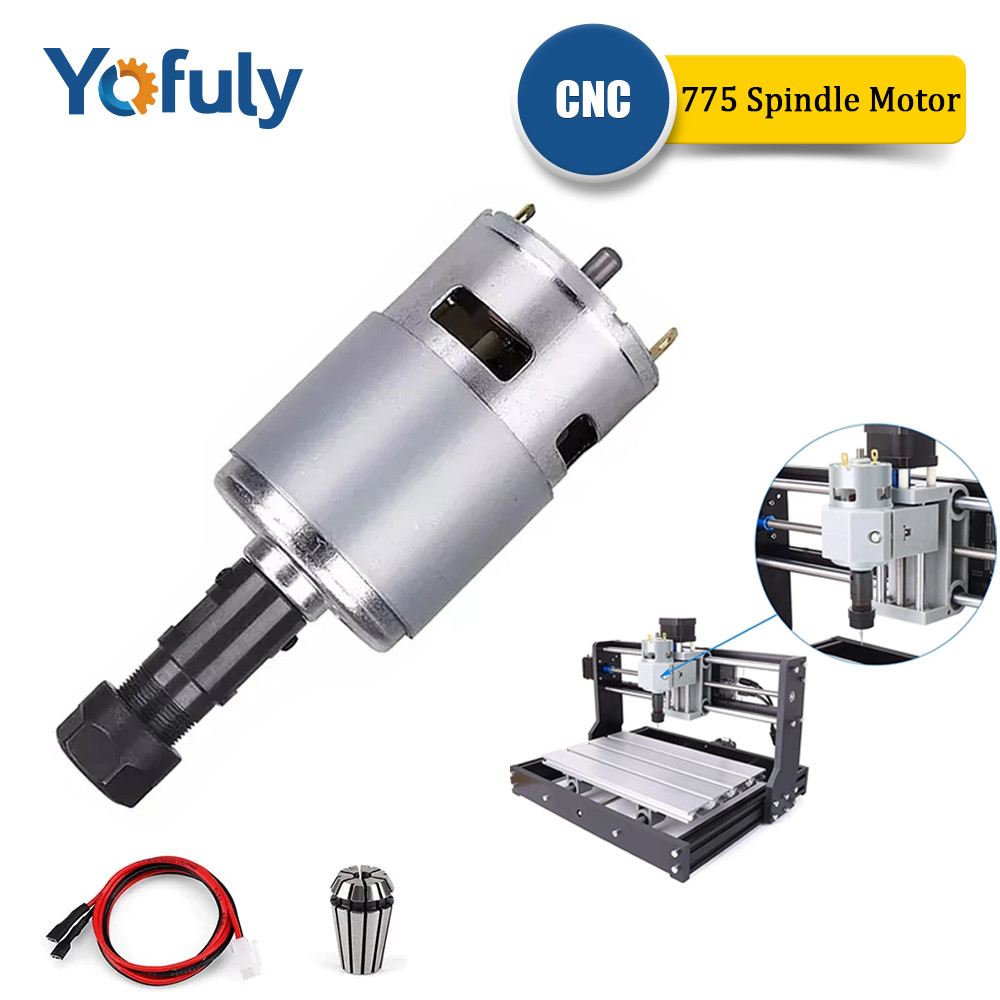 Yofuly CNC 775 Spindle Motor Woodworking Tools Ball Bearing 20000 rpm Spindle for 3018 Pro Series CN