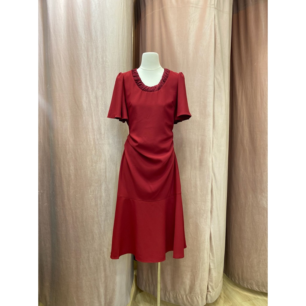 Salsa Dress /Midi Dress Wanita Semi Formal Lengan Pendek