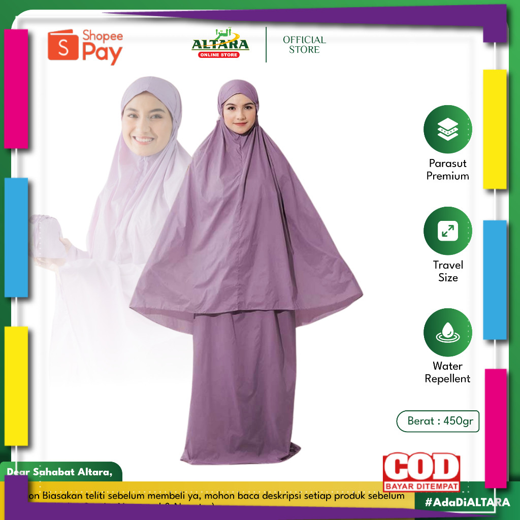 [PREMIUM ORIGINAL] Mukena Travel Parasut Korea Tas Serut Polos Mukena Traveling