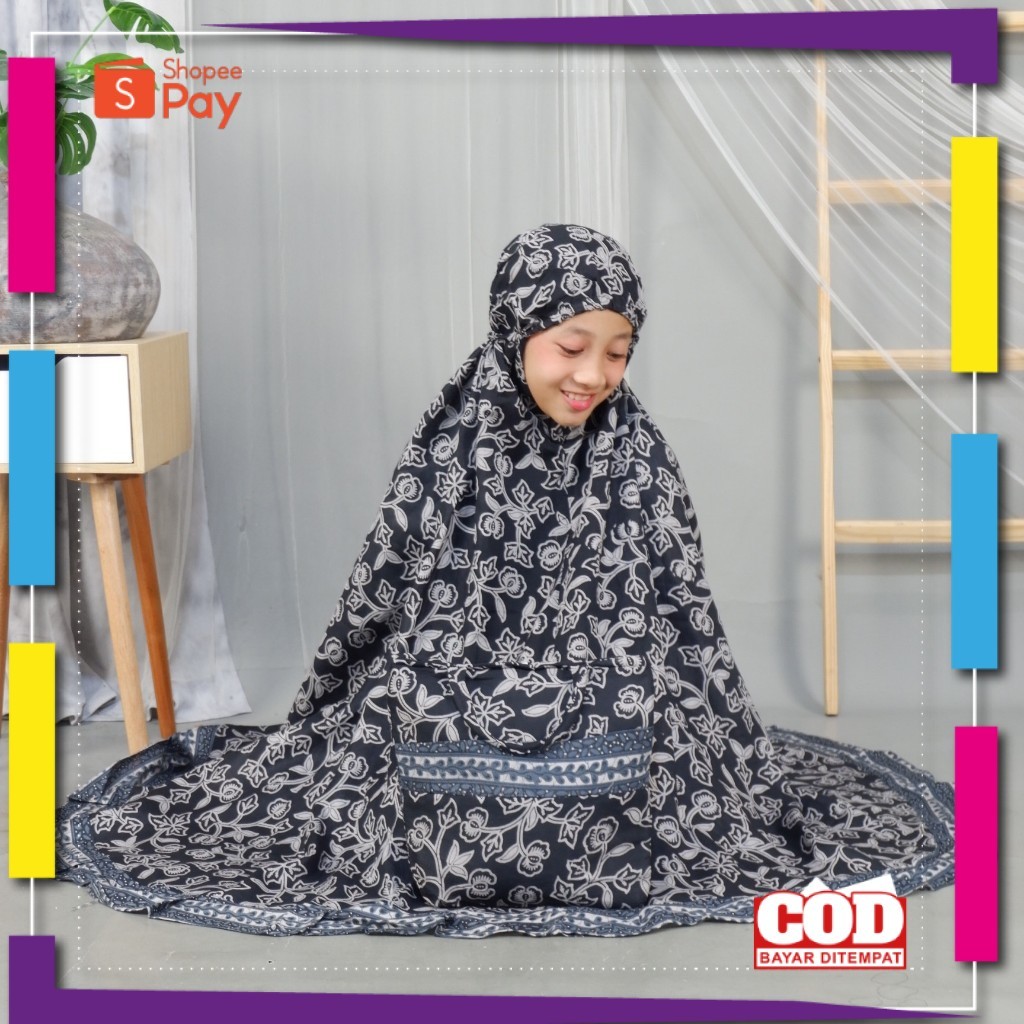 [PREMIUM ORIGINAL] Mukena anak umur 8-14 tahun mukena motif batik mukena motif bunga mukena anak bah