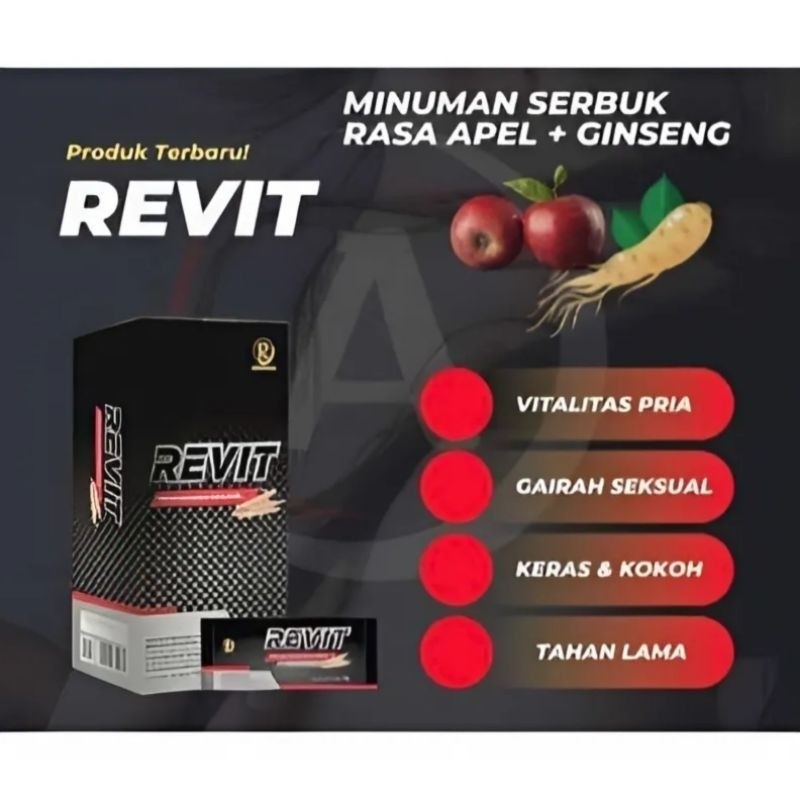 

REVIT by rennner minuman serbuk rasa apel (khusus orang dewasa) 1box isi 4 sachet
