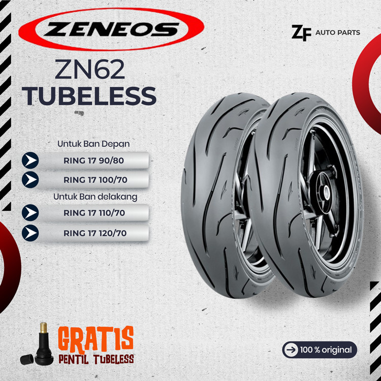 BAN MOTOR VIXION ZENEOS ZN62 Ring 17 TUBELES DEPAN BELAKANG MOPED NINJA KLX
