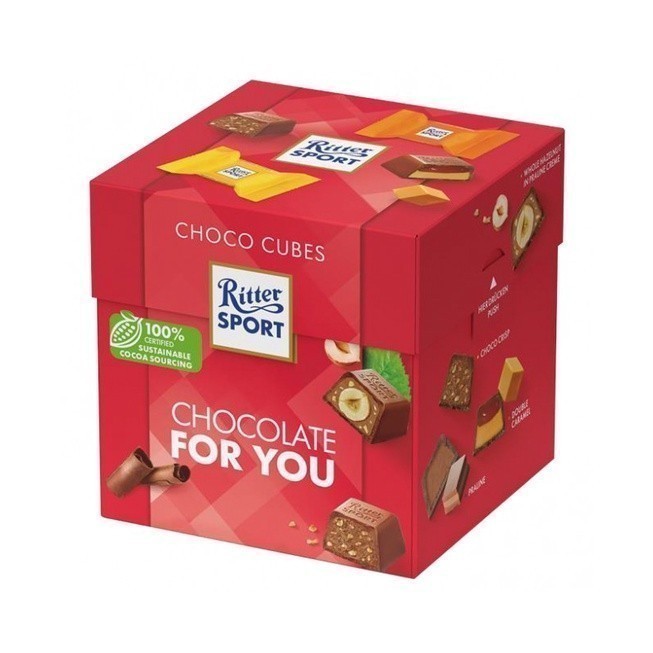 

Cokelat Ritter Sport Choco Cubes Chocolate For You isi 22pcs 176gram asal Eropa