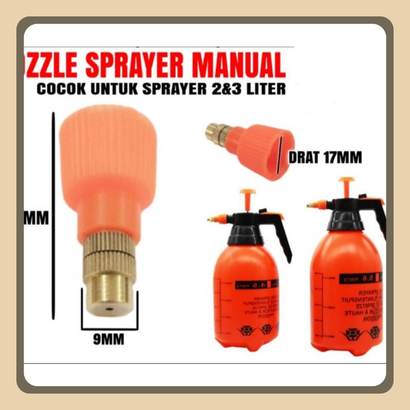 Kepala nozzle sprayer 2 Liter kuningan Universal SWAN CBA KRISSE nosel spuyer nozel nozle
