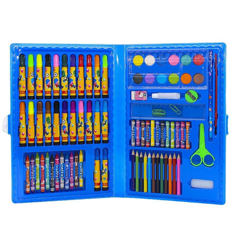 

0Crayon Set Isi 86 Pensil Warna Cat Air Alat Lukis Karakter Stationary Color Pencil