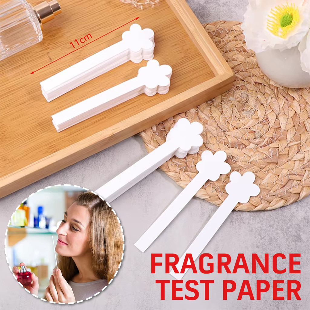 100Pcs/Set Paper Parfum Smelling Kertas Test Polos Smelling Strip Fragrance Multifungsi Tester