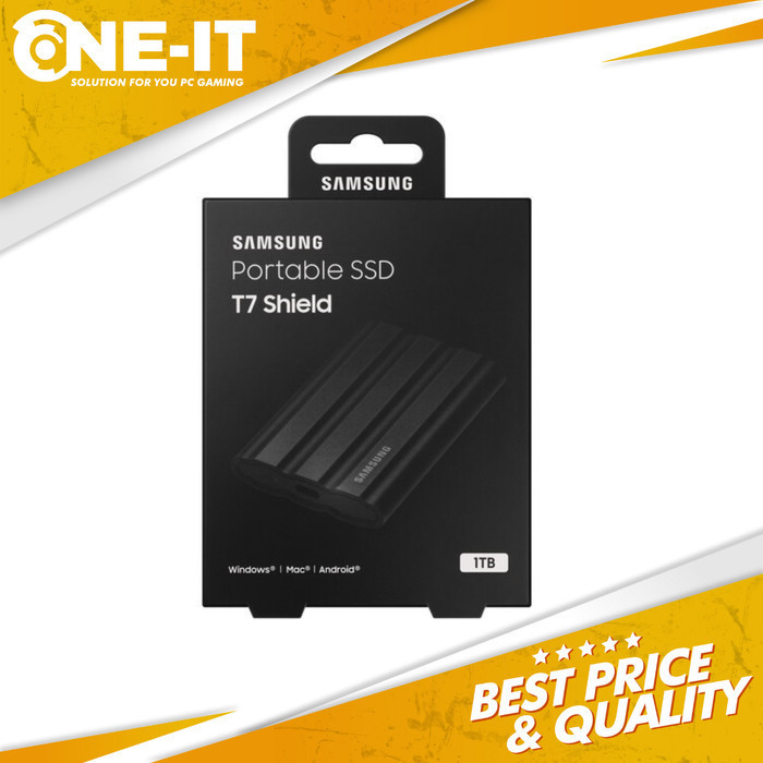 PORTABLE SSD EXTERNAL SAMSUNG T7 SHIELD 1TB BLACK