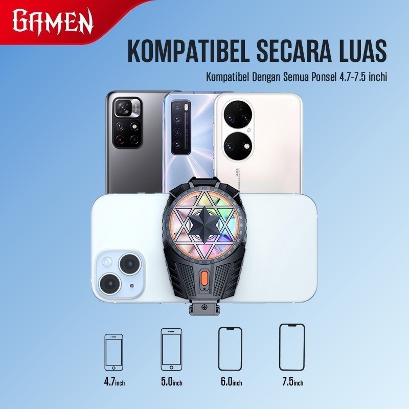 I* Cooler Hp GMR02S GAMEN ORI Baterai Tanam Sistem Cas Wireless Gaming Fan Pendingin Hp Portable