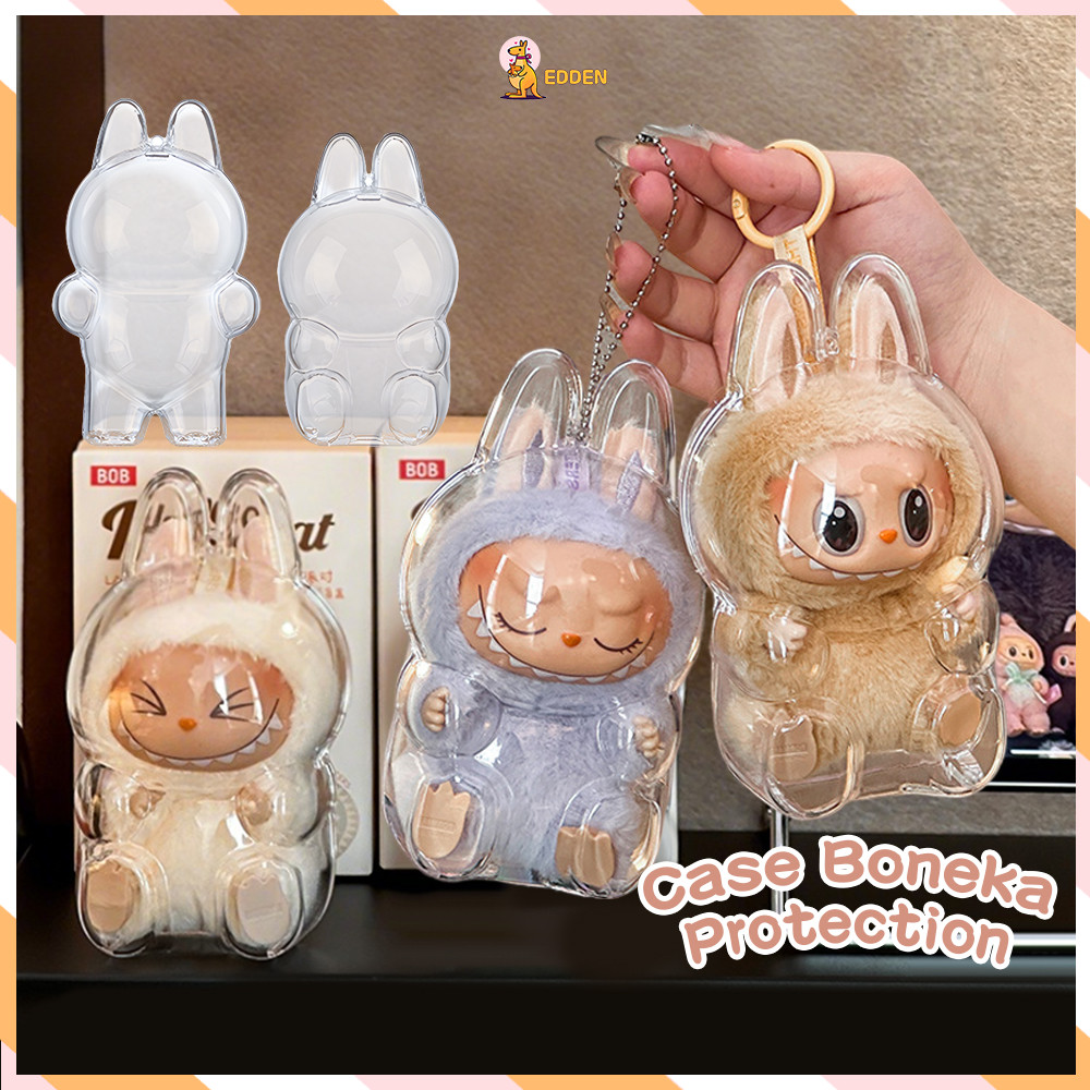 Edden Case akrilik labubu Pelindung boneka labubu case akrilik tebal