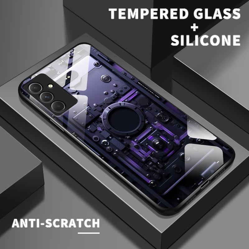 Casing For Samsung A54 5G A50 A50s A51 4G A52 A52s A53 A7 2018 Case HD Glass Silikon Back Cool Artis