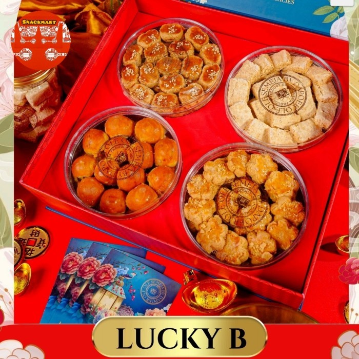 

Hampers Imlek Kue Kering Premium / Parcel Kue Kering Premium / Hampers Imlek Medan 2025 / Parcel Imlek 2025 / Hampers Imlek Kue Kering Medan / Parcel Imlek Premium 2025 - Lucky B