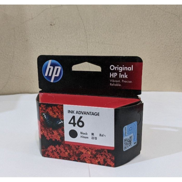 Tinta HP Catridge 46 Black Original for printer 2520hc,2020