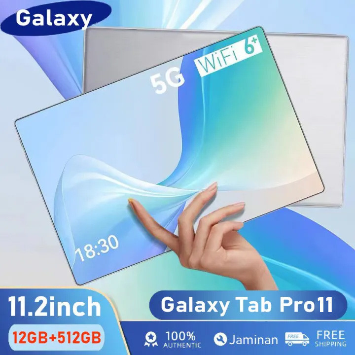Tab Baru Galaxy Pro11 Tablet PC for pria anak Murah 11.2inci RAM 12GB+512GB 128GB 256GB ROM terbaru 