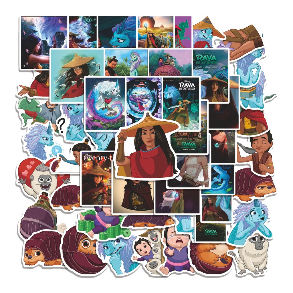 

COD 50 Pcs Stiker Raya and the Last Dragon Lucu Anti Air Untuk Dekorasi Notebook Sepeda Skateboard Handphone