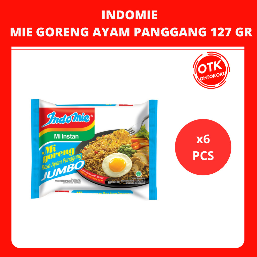 

Indomie Mi Instan Goreng Ayam Panggang Jumbo 127 gr x 6 pcs