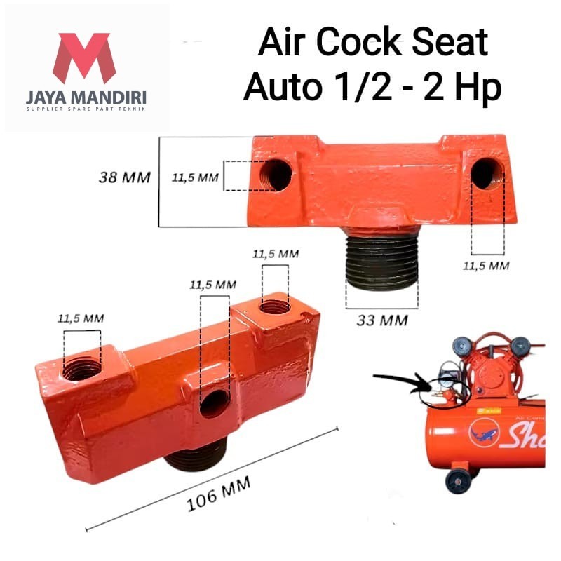 Air Cock Seat Auto Kompresor Angin Type  1/2 - 2 Hp Kompresor Listrik , Penggerak Dinamo