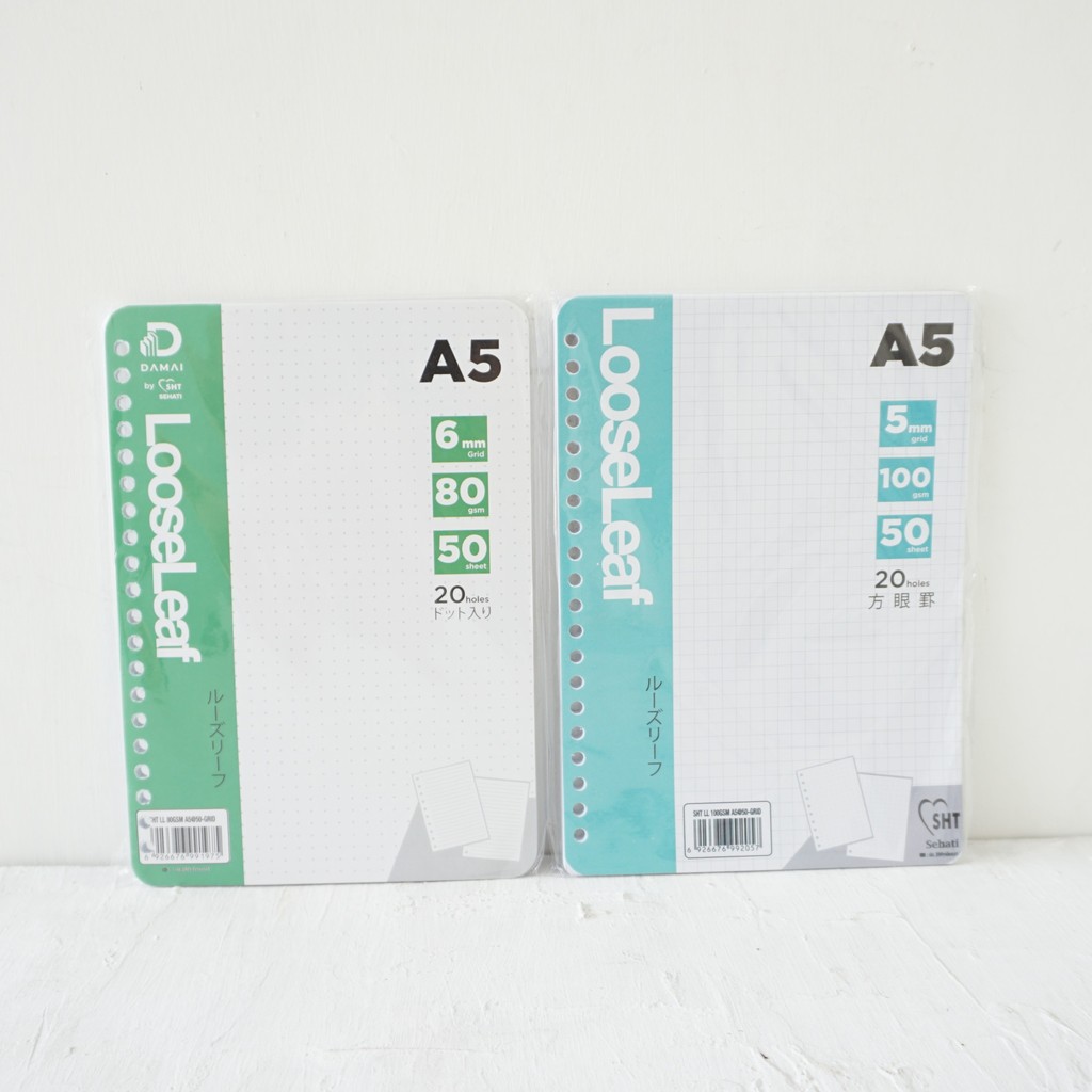 

LOOSE LEAF A5 DAN B5 80GSM / LOOSE LEAF KOTAK GRID 80GSM / LOOSE LEAF TITIK DOT 80GSM