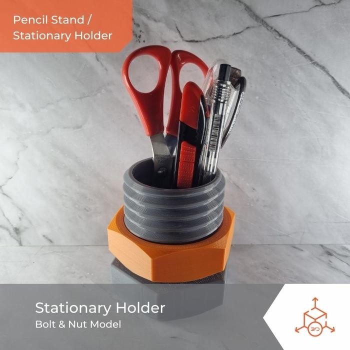 

AHHA Bolt & Nut Stationary Holder | Pencil Holder | Desk Organizer - Putih
