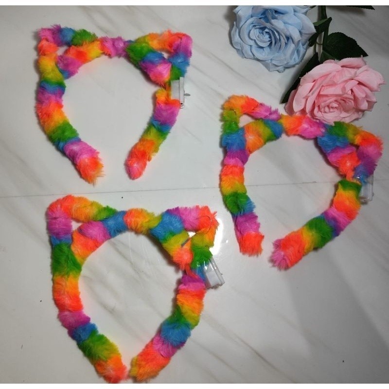 BANDO RAINBOW / BANDO TELINGA KUCING / BANDO LED / BANDO PESTA / BANDO ANAK ANAK