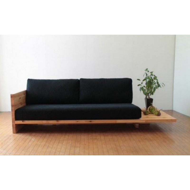 Kodama Wooden Sofa Minimalis / Sofa Ruang Tamu Klasik Bahan Kayu Jati