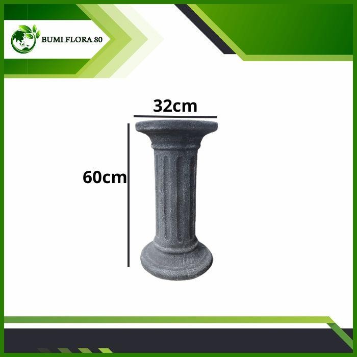 PILAR 60 CM KOTAK & BULAT/DUDUKAN POT SEMEN/PILAR POT SEMEN - kotak