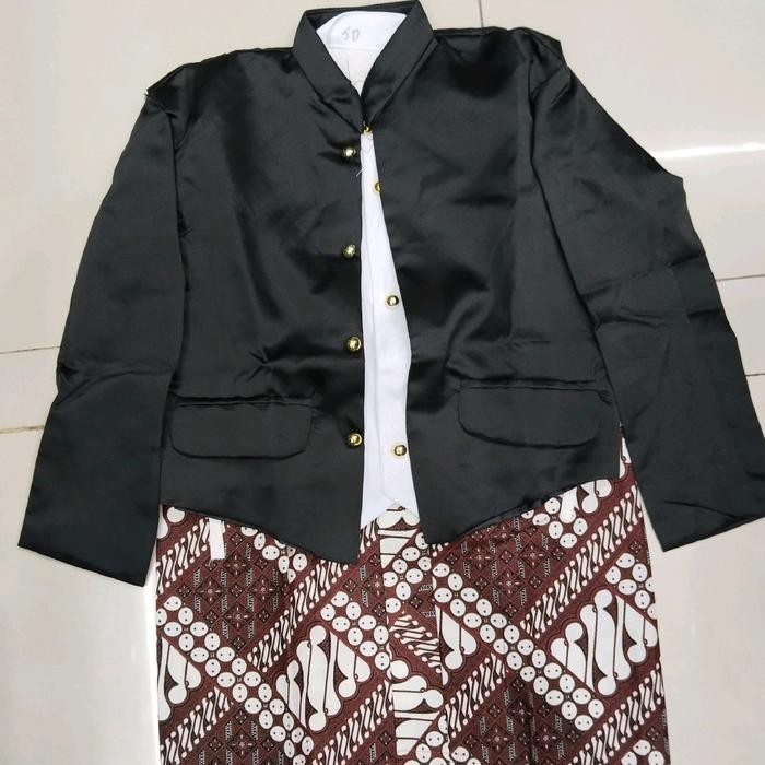 Beskap Hewes Anak SALE MURAH - hitam, atasan saja sd