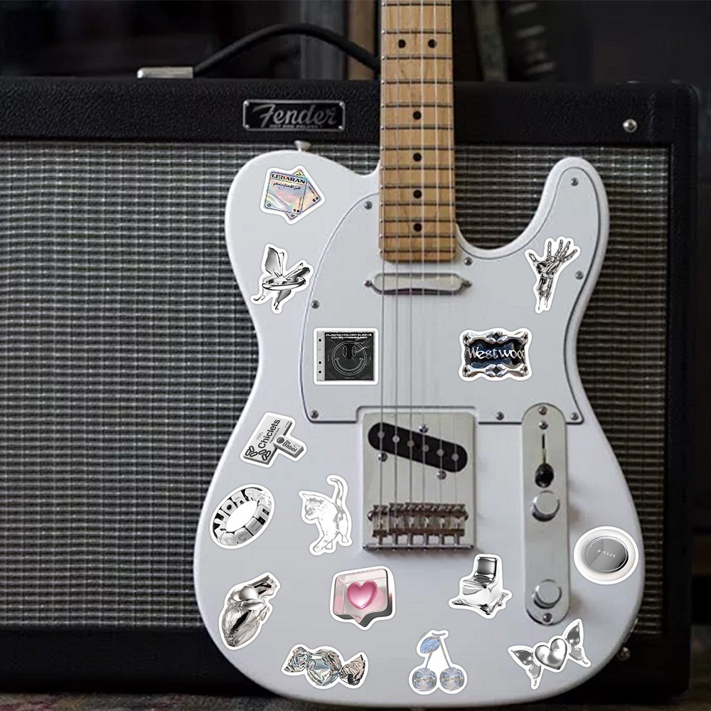 

Stiker Aesthetic Silver Keren Stiker Ins Gaya Logam Decal Vinyl Anti Air-Sticker Buku Journal Koper Casing HP Laptop Helm Motor