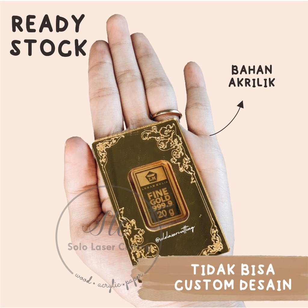 Wadah Ukir + Replika logam emas dummy Desain Lama & Desain BARU untuk mahar antam ubs emas kawin ses