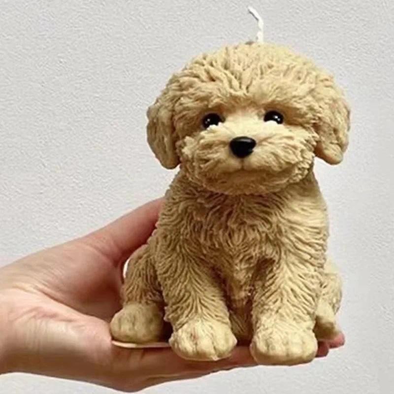 

Oversized Cute Dog Silicone Candle Molds 3D Teddy Dog Scented Candle Plaster Soap Resin Crafts Casting Tool DIY Handmade Artwork