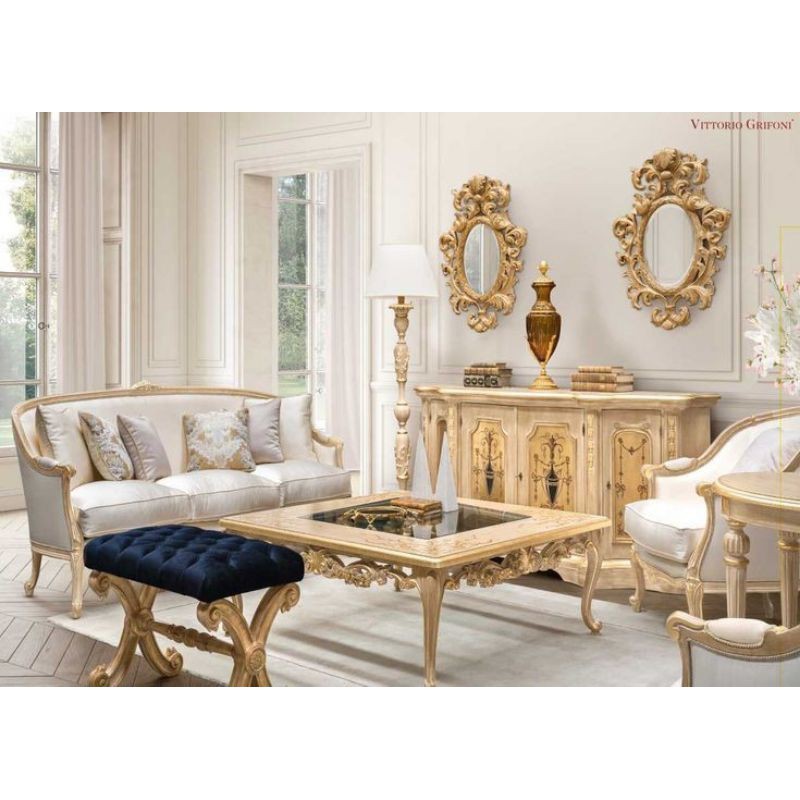 Set Sofa Tamu Klasik Mewah Ukir Eropa