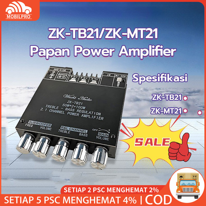 WOW ZK-MT21/ZK-TB21 High Performance Audio Amplifier Module Digital BT 5.0 Power Subwoofer