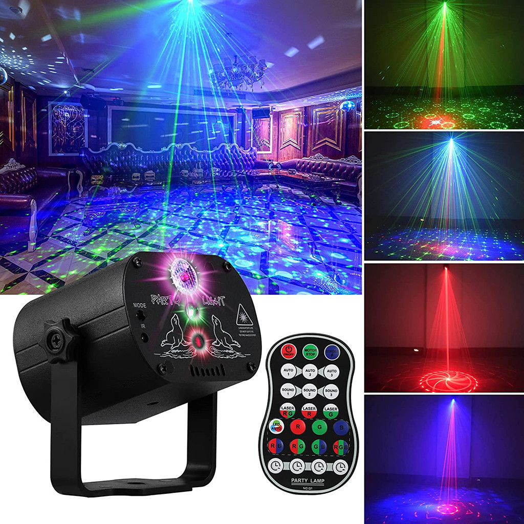 LED DJ Light RGB Lampu Pesta Disco Ball USB Lampu Laser Dinamis untuk Rumah Party DJ Musik Warna