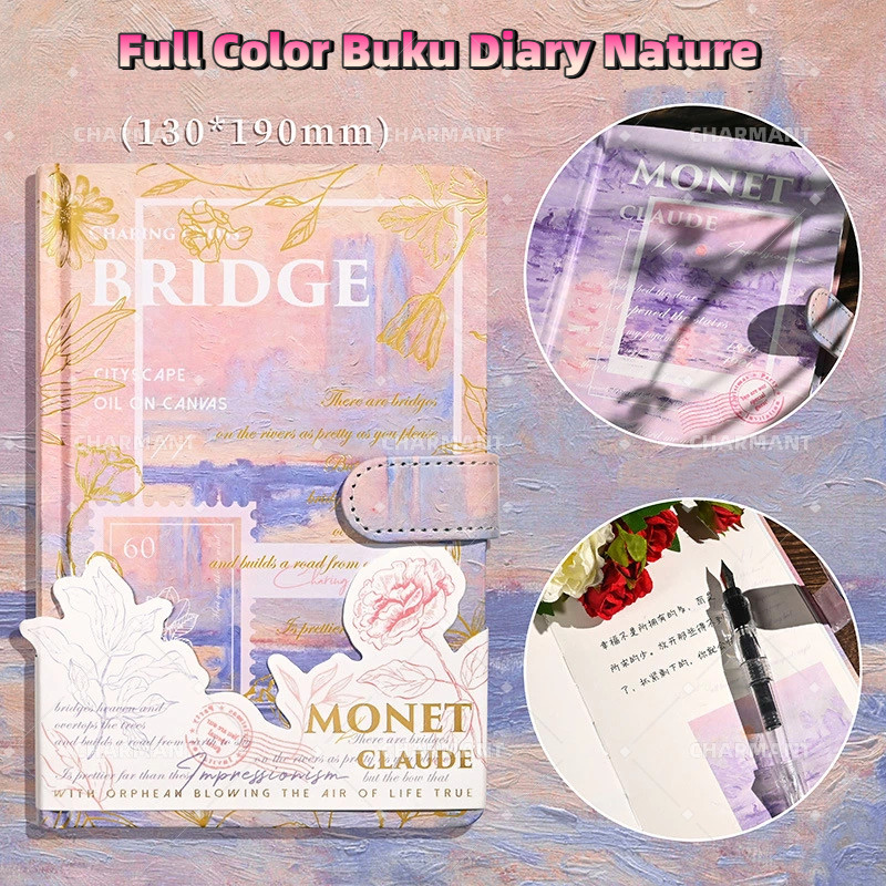 

CHARMANT Full Color Buku Diary Rosyposy Nature Pemandangan Korea Vintage Lucu / Journal / Agenda Impor / Notebook