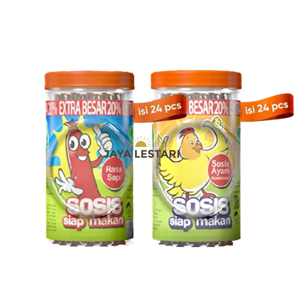

Sosis So Nice Siap Makan (Isi 26pcs/Toples) (26x20g) (2 Varian Rasa) ARBON