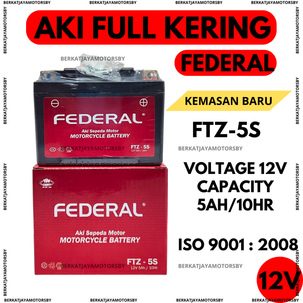 AKI FULL KERING GTZ5S AKI FEDERAL NANO GEL ACCU FEDERAL FTZ5S AKI KERING KHARISMA FU VIXION VARIO BE