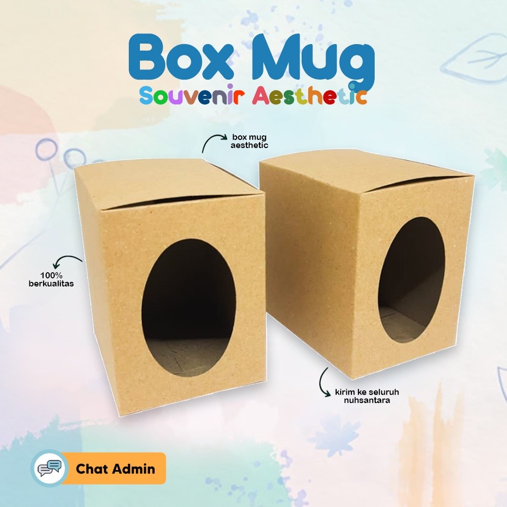 

Box Mug Putih Polos / Dus Mug Souvenir Gelas / Kardus Mug Kotak Duplex Gelas