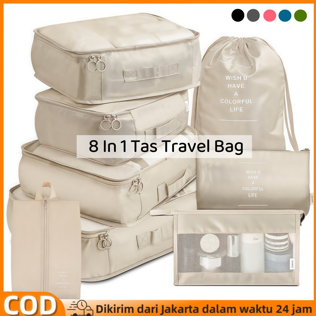 Viva 8 In 1 Tas Travel Storage Bag Travel Organizer Bag  Tas Baju Travel Tas Dalam Koper