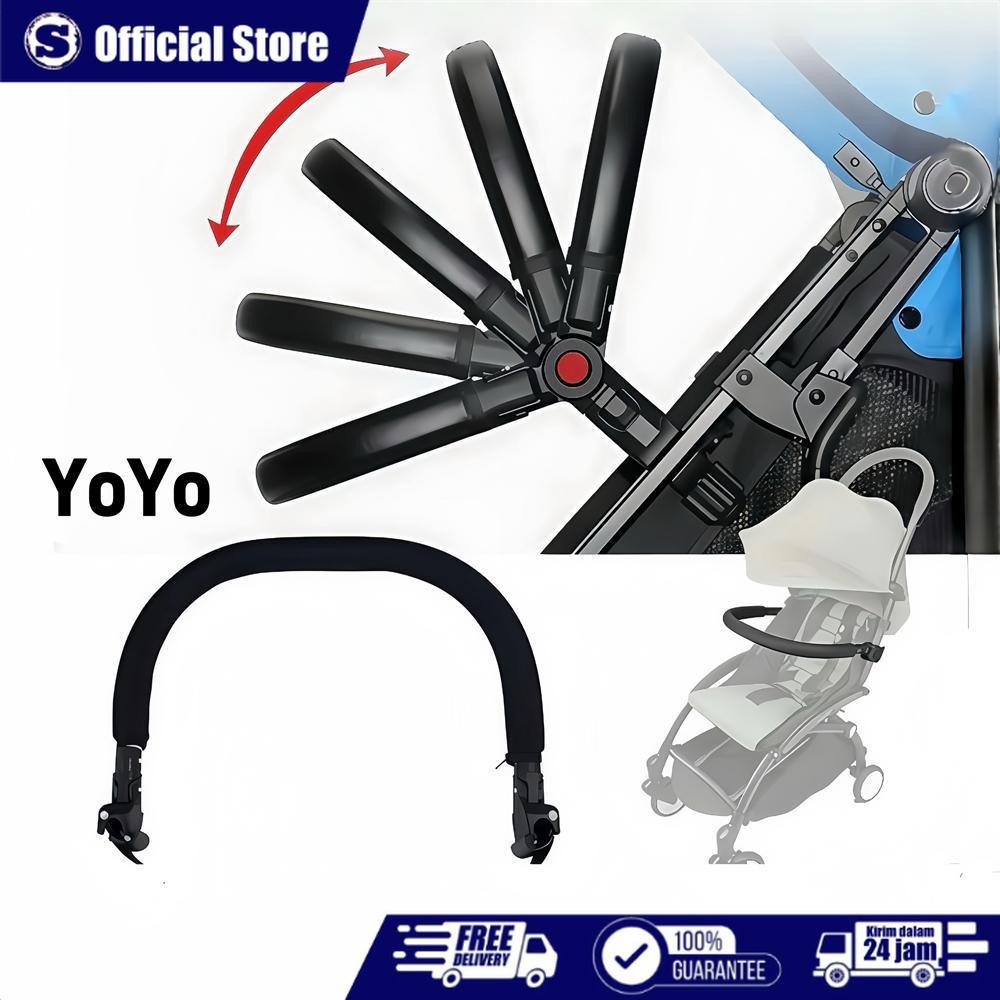 Handle Bar Stroller Handle Stroller Bayi Pegangan Stroller Adjustable Bumper Sandaran