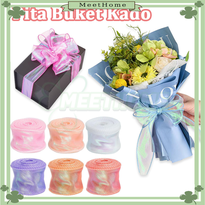 

MH - 1 Roll Pita Fishtail 9.14m X 4cm Pita Premium Gelombang Ribbon Fishtail Pita Buket
