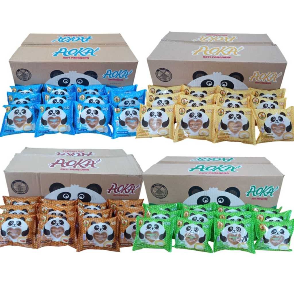 

1 Dus Roti Panggang AOKA Panda 60gr 4 Variant Rasa 60Pcs