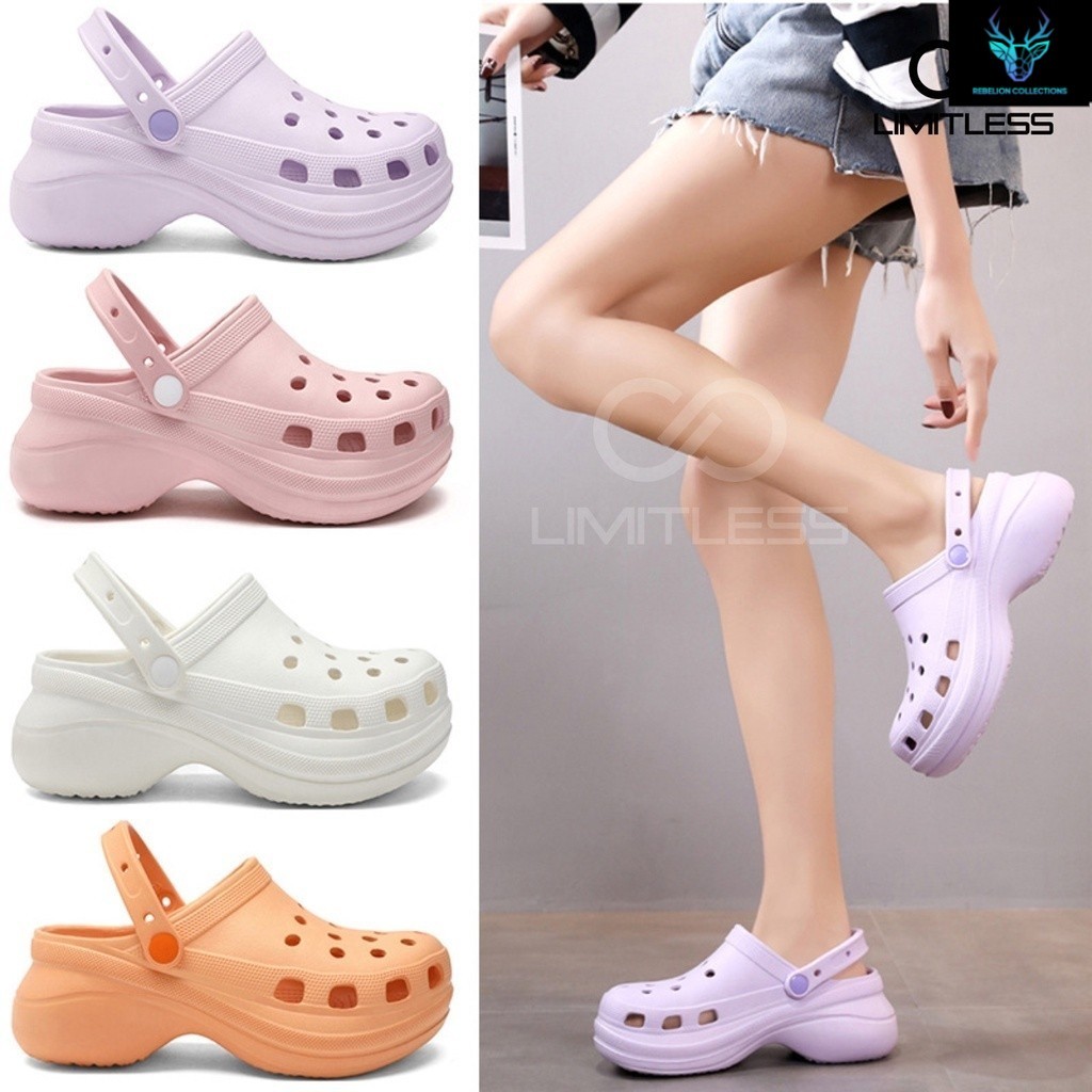 Limitless - Fuji Sandal Wanita Selop Sendal Perempuan Baim Wedges Platform - Size 36 - 40